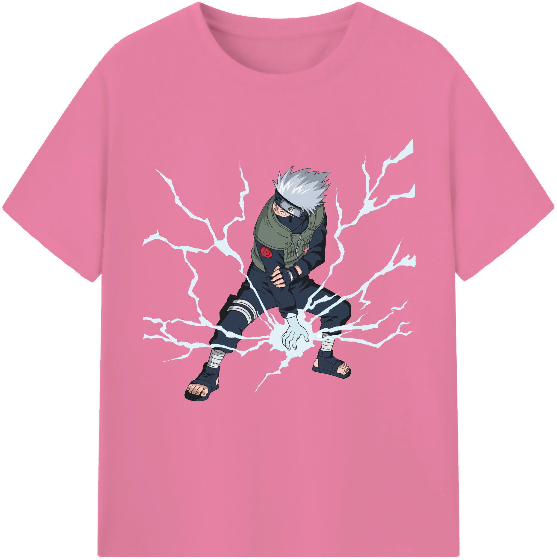 NARUTO -ナルト- はたけ カカシ Hatake Kakashi 綿100％半袖Tシャツ（フロントプリント）